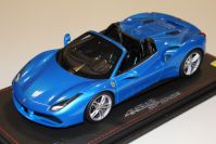 BBR Models 2015 Ferrari Ferrari 488 Spider - BLUE SPYDER MET - Blue metallic