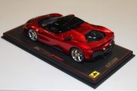 BBR Models  Ferrari Ferrari SF90 Spider Closed Roof - ROSSO FUOCO / BLACK - Red Metallic