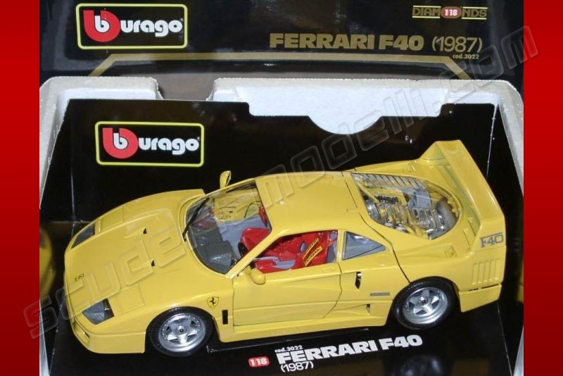 Kosten Onregelmatigheden Gezondheid Bburago Ferrari F40 - YELLOW - - Scuderiamodelli by Robert