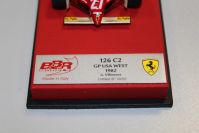 BBR Models 1982 Ferrari 43 Ferrari 126 C2 - GP USA West - G.Villeneuve - #20/20 Red
