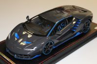 MR Collection  Lamborghini Lamborghini Centenario - CARBON GLOSS / BLUE - Red Matt
