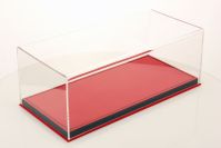 MR Collection  Universal MR - VITRINE / DISPLAY CASE - RED LEATHER - Transparent