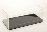 MR Collection  Universal MR - VITRINE / DISPLAY CASE - BLACK ALCANTARA - Transparent