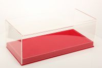 MR Collection  Universal MR - VITRINE / DISPLAY CASE - RED ALCANTARA - Transparent