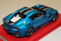 BBR Models  Ferrari Ferrari F12 TDF - BLUE EMPEROR / BLACK SILVER STRIPE #1/3 Red Matt
