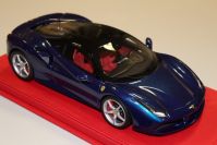 BBR Models 2015 Ferrari Ferrari 488 GTB - BLUE TDF / BLACK ROOF - Blue Tour de France