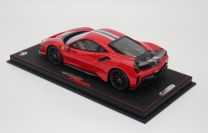 BBR Models Ferrari # Ferrari 488 PISTA - ROSSO CORSA / CARBON Rosso Corsa