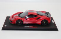 BBR Models Ferrari # Ferrari 488 PISTA - ROSSO CORSA / CARBON Rosso Corsa