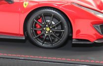 BBR Models Ferrari # Ferrari 488 PISTA - ROSSO CORSA / CARBON Rosso Corsa