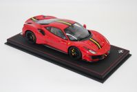 BBR Models Ferrari # Ferrari 488 PISTA - ROSSO CORSA / CARBON Rosso Corsa