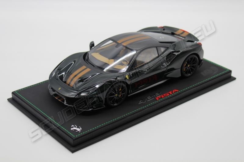 BBR Models Ferrari # Ferrari 488 PISTA - VERDE BRITISH - Red Matt