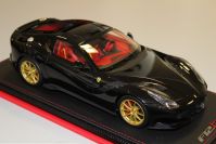 MR Collection  Ferrari Ferrari F12 TDF - BLACK MET / GOLD WHEELS - Black Metallic