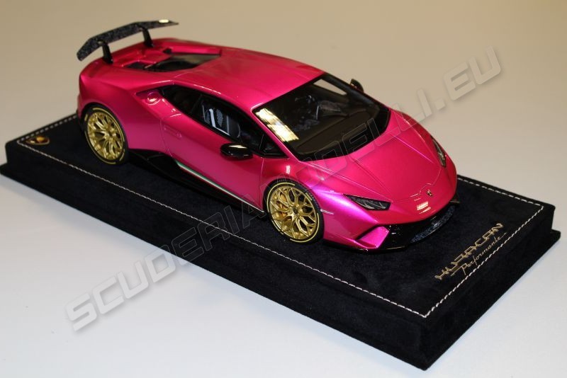 MR Collection Lamborghini Huracan Performante - PINK FLASH / GOLD #3 -  Scuderiamodelli by Robert